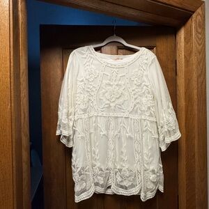 Orange Creek Cream Lace Blouse